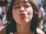 【キス顔】　26年05月02日　滋賀県　東近江市　ディープキス　　#キス顔　#ディープキス　#AIart　　