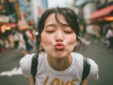 【キス顔】　26年07月24日　大阪府　泉大津市　キス顔　　#キス顔　#ディープキス　#AIart　　